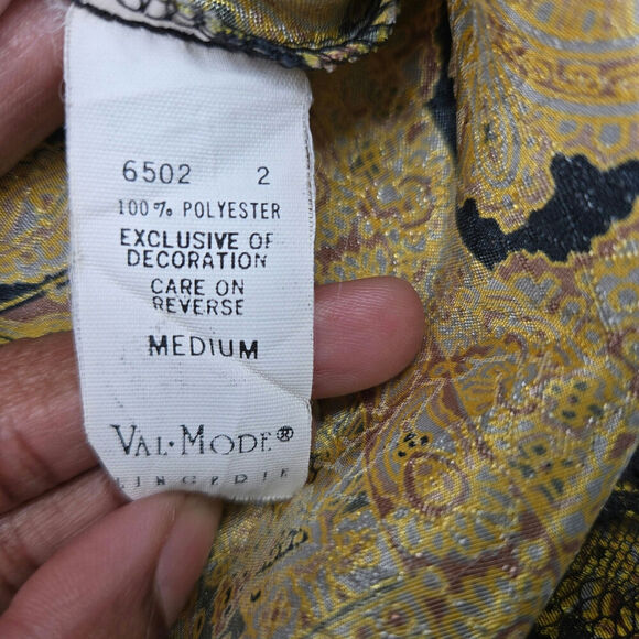 Vintage Val Mode Satin & Lace Slip Dress M 90s Y2K Coquette Lingerie Nightgown - Picture 9 of 12